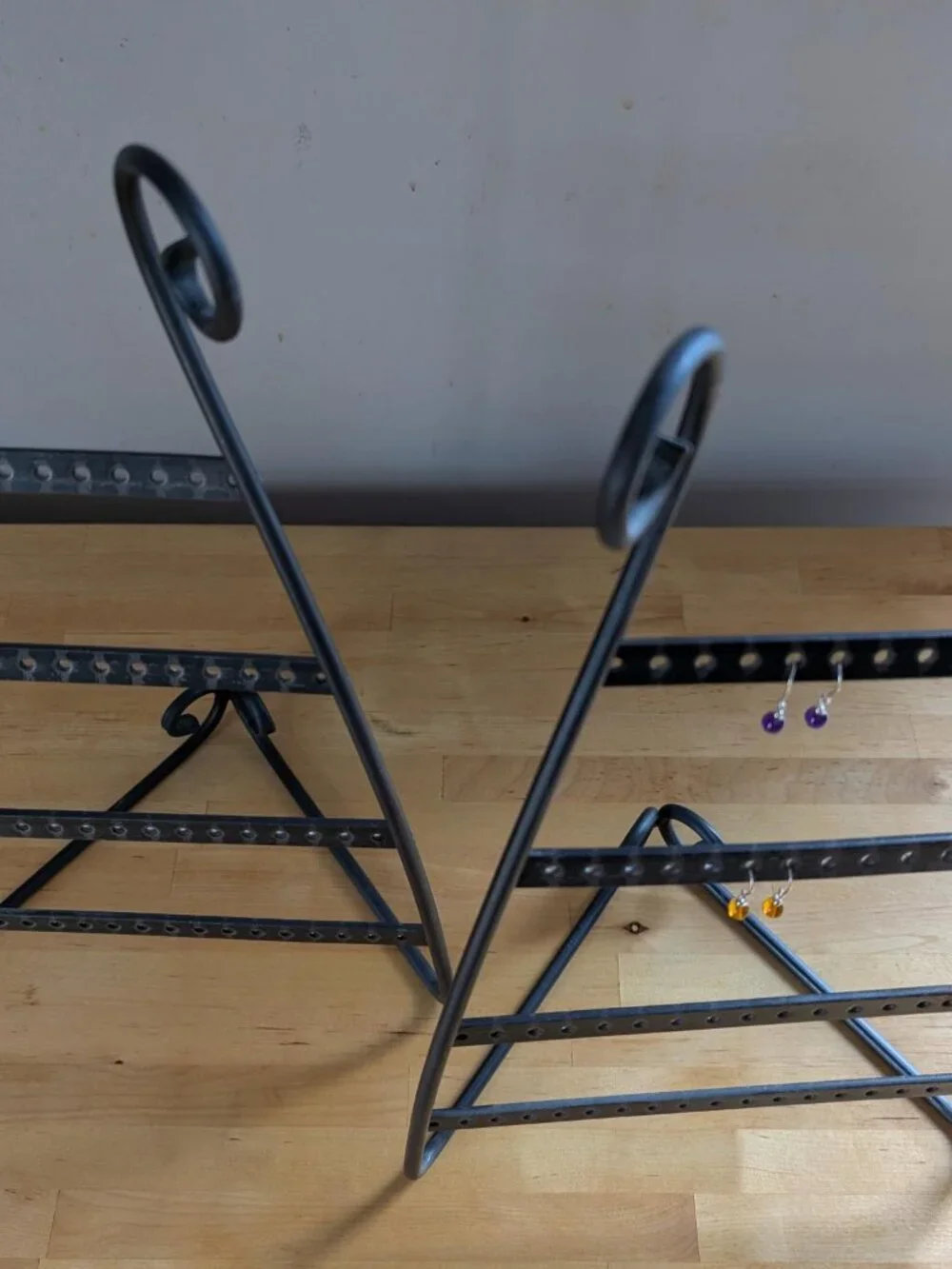 1 Earring Display Wrought Iron - Like New - Rio Grande US Made - Jewelry Stand